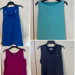 Bundle of 4 tops. Columbia, Lands End, Talbots & Calvin Klein Sleeveless Tops